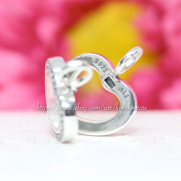 PANDORA Sparkling Floating Heart  Locket 797248CZ - Picture 4 of 4